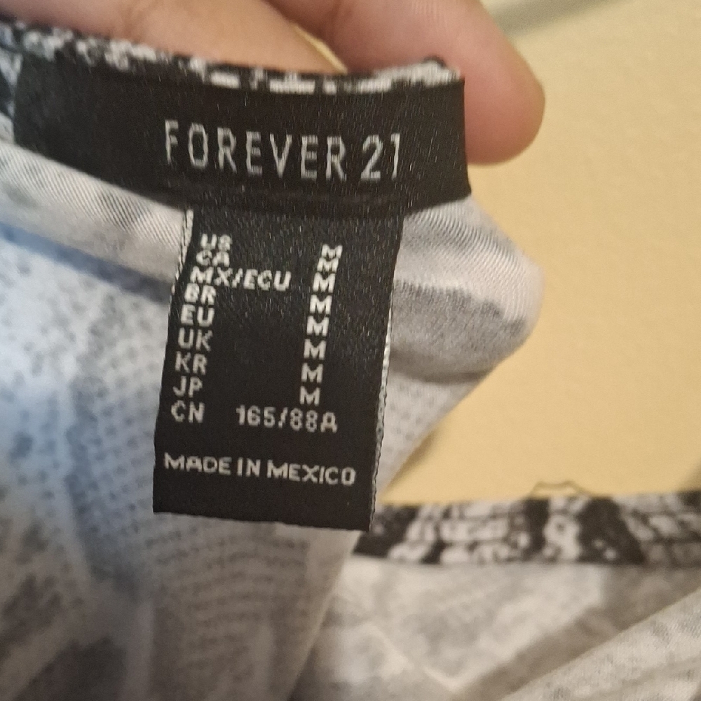 Forever 21 Monochrome Patterned Bodysuit - Picture 2 of 3